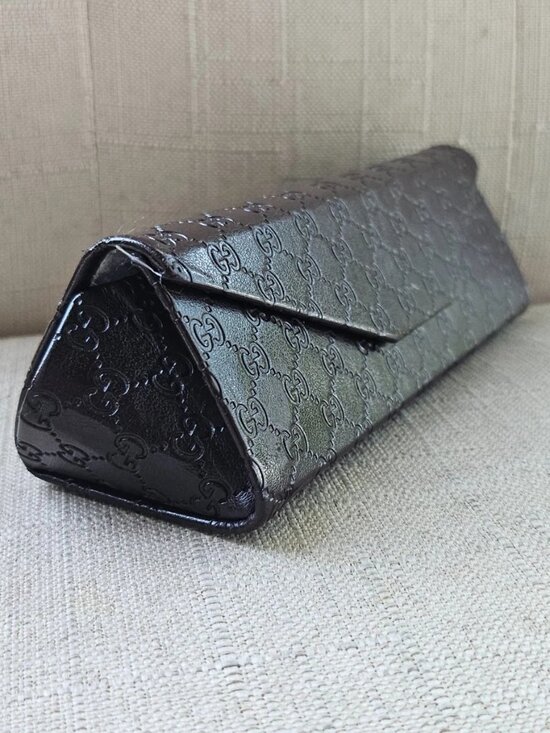 Gucci Other - Authentic Gucci Eyeglasses Case Brown Leather Trifold Case for Glasses Case only